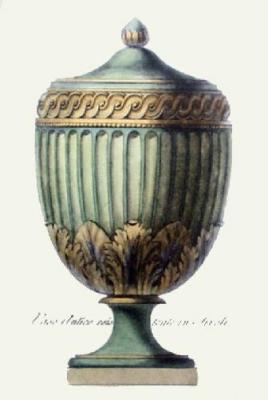 Vases - Pl. VIII (Green) (Restrike Etching) art print by Anonymous