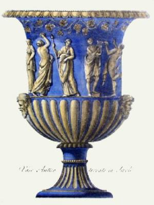 Vases - Pl. X (Blue) (Restrike Etching) art print by Anonymous
