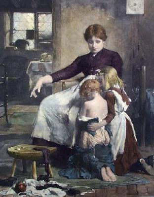 Children's Prayer (Restrike Etching) art print by Arthur Hacker