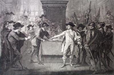 Cromwell Dissolving Parliament (Restrike Etching) art print by Benjamin West