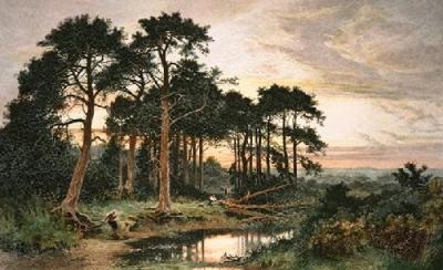 Surrey Pinewood (Restrike Etching) art print by Benjamin Williams Leader