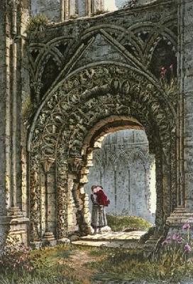 St Joseph's Glastonbury (Entrance) (Restrike Etching) art print by Charles Bird