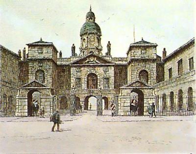 Horse Guards (Restrike Etching) art print by Dorothy Sweet