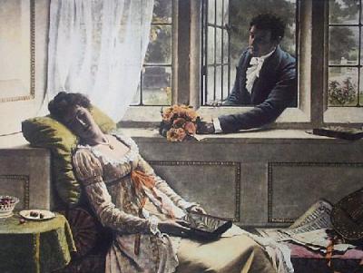 Sweets to the Sweet (Restrike Etching) art print by Edmund Blair Leighton