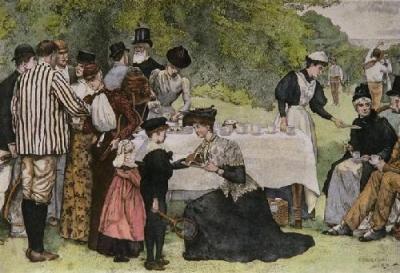 Tea At Wimbledon (Restrike Etching) art print by Edward Brewtnall