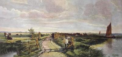 On the Yare (Restrike Etching) art print by Edward Duncan