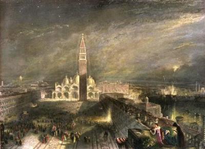 St Marks by Moonlight (Restrike Etching) art print by Francis Calcraft Turner
