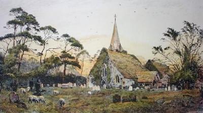 Stoke Poges Church (Restrike Etching) art print by Frederick Albert Slocombe