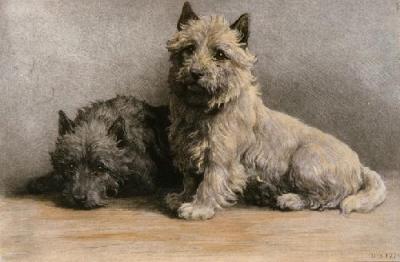 Hope (Two Dogs) (Restrike Etching) art print by Herbert Thomas Dicksee