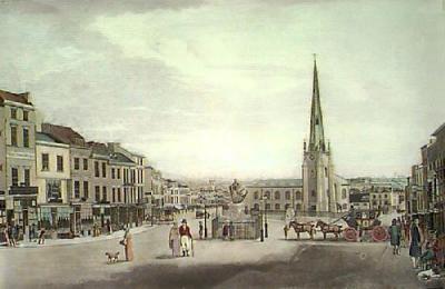 High Street Birmingham (Restrike Etching) art print by Hollins