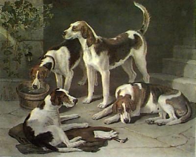 Group of Favourites (Dogs) (Restrike Etching) art print by Horlar
