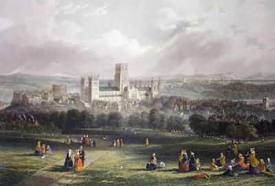 Durham, City of (Restrike Etching) art print by James Wilson Carmichael