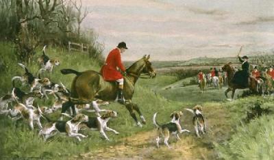 View Halloa (Restrike Etching) art print by John Sanderson Wells