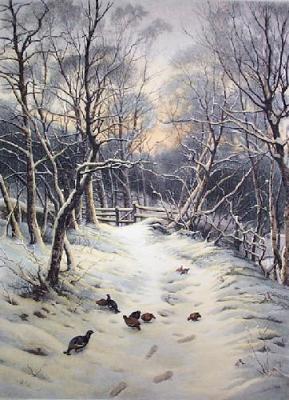 Snowy Garb of Sleeping Earth (Restrike Etching) art print by Joseph Farquharson
