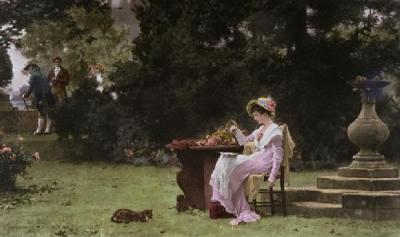 Love at First Sight (Restrike Etching) art print by Marcus Stone
