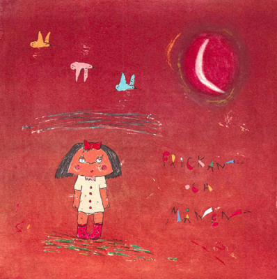 The girl and the Moon art print by Nito Vega