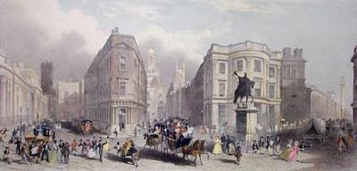 Bank of England,Royal Exchange (Restrike Etching) art print by Nixon