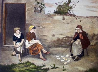Fortune Teller (Restrike Etching) art print by Oliver Rhys