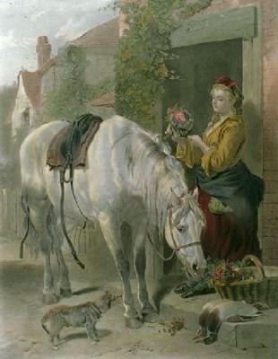 The Gardener's Daughter (Restrike Etching) art print by Richard Ansdell