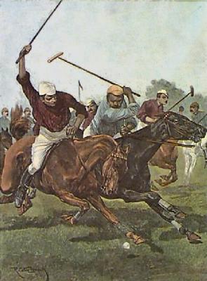 A Chukka (Restrike Etching) art print by Richard C. Woodville