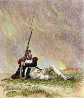 Soldier at Rest (Restrike Etching) art print by Ronald Gouer