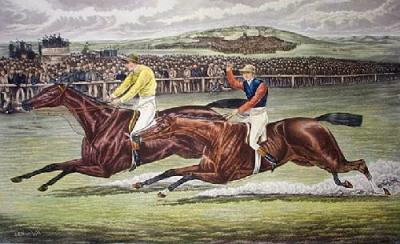 Ormonde & The Bard (Derby 1886) (Restrike Etching) art print by Sidney R. Wombill