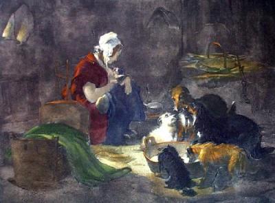 Highland Breakfast (Restrike Etching) art print by Sir Edwin Henry  Landseer