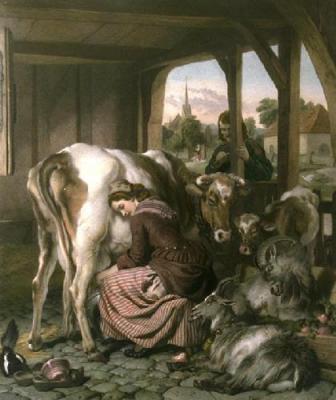 Maid & The Magpie (Restrike Etching) art print by Sir Edwin Henry  Landseer