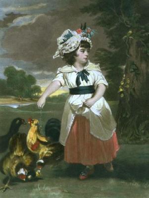 Feeding Time (Large) (Restrike Etching) art print by Sir Joshua Reynolds