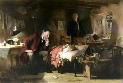 The Doctor (Restrike Etching) art print by Sir Samuel Luke Fildes