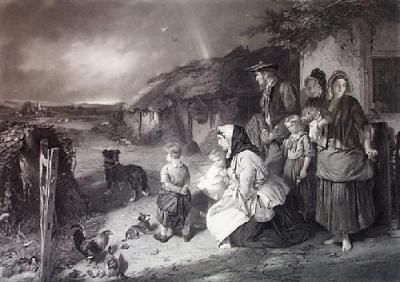 First Break in the Family (Restrike Etching) art print by Thomas Faed