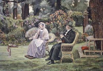 In Memory's Garden (Restrike Etching) art print by Walter Dendy Sadler