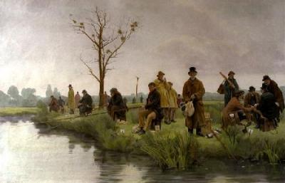 Pegged Down Fishing Match (Restrike Etching) art print by Walter Dendy Sadler