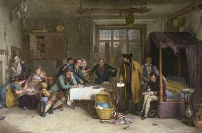 Distraining For Rent (Restrike Etching) art print by Wilkie