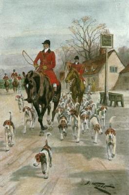 Hunting Morning (Restrike Etching) art print by Wright