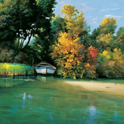 Approdo sul fiume art print by Adriano Galasso