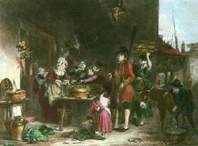 First Day of Oysters (Restrike Etching) art print by Alex Fraser