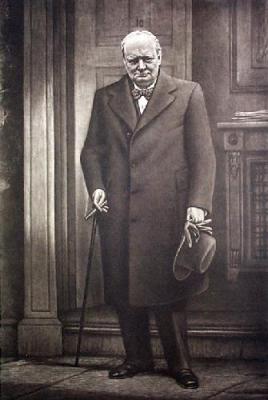 Churchill (Restrike Etching) art print by Anonymous