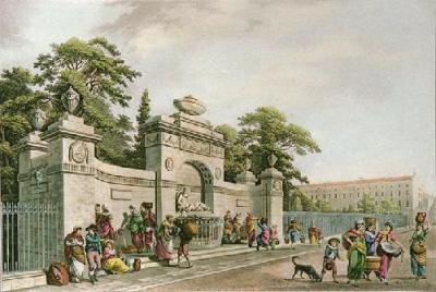 Rutland Fountain (Restrike Etching) art print by Berrolet