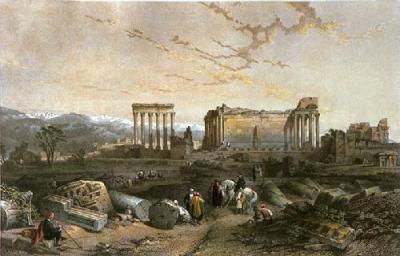 Baalbac (Restrike Etching) art print by David Roberts