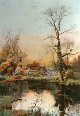 Autumn Gold (Restrike Etching) art print by Douglas Adams