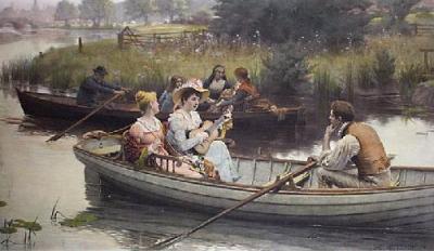 Sorrow and Song (Restrike Etching) art print by Edmund Blair Leighton