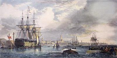 Portsmouth Harbour & Dockyard (Restrike Etching)