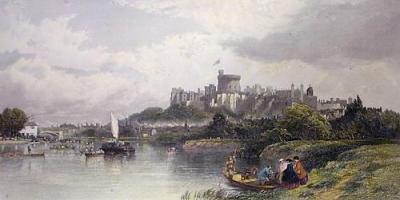 Windsor Castle from River (Restrike Etching) art print by Edward Duncan
