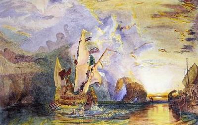 Ulysses Deriding Polyphemus (Restrike Etching) art print by Francis Calcraft Turner