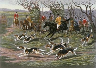 Rare Burst(Old Berkeley Hunt) (Restrike Etching) art print by Frank Watson