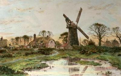 Windmill (Large) (Restrike Etching) art print by Frederick Albert Slocombe
