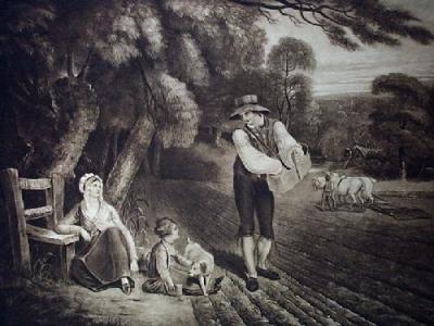 The Sower (Restrike Etching) art print by George Morland