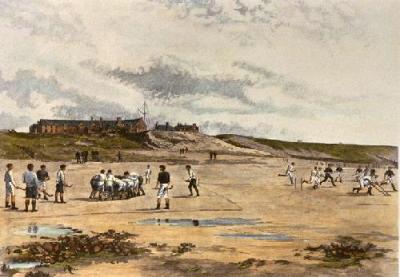 Hockey on the Beach, Rossall School (Restrike Etching) art print by Henry Barraud