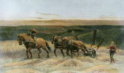 Reapers (Restrike Etching) art print by Herbert Thomas Dicksee